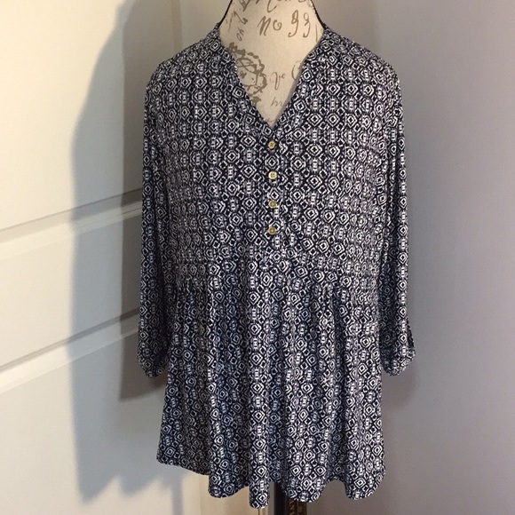 dressbarn Tops - Dressbarn Ikat Print Top 1X